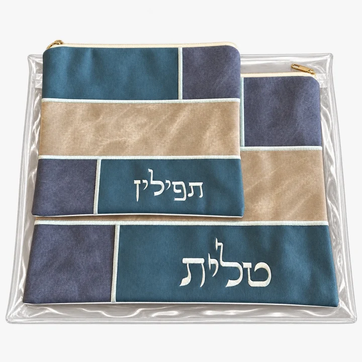 סט טלית תפילין דמוי עור